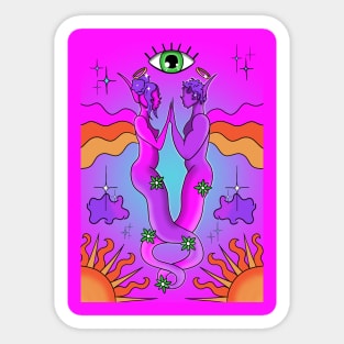 I love you as myself psychedelic art Sticker